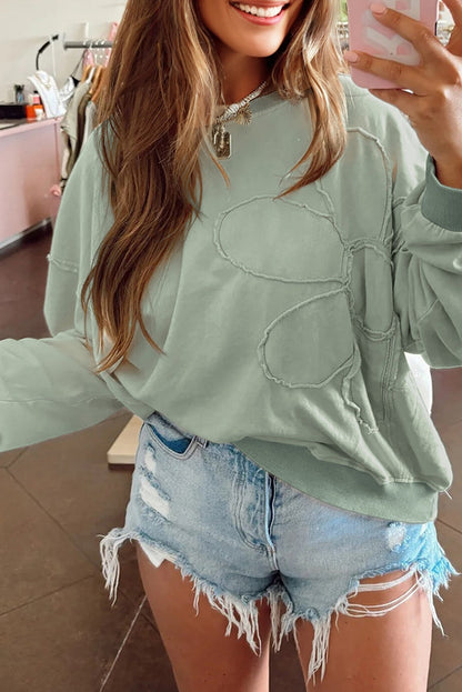 Raw Edge Flower Top LT