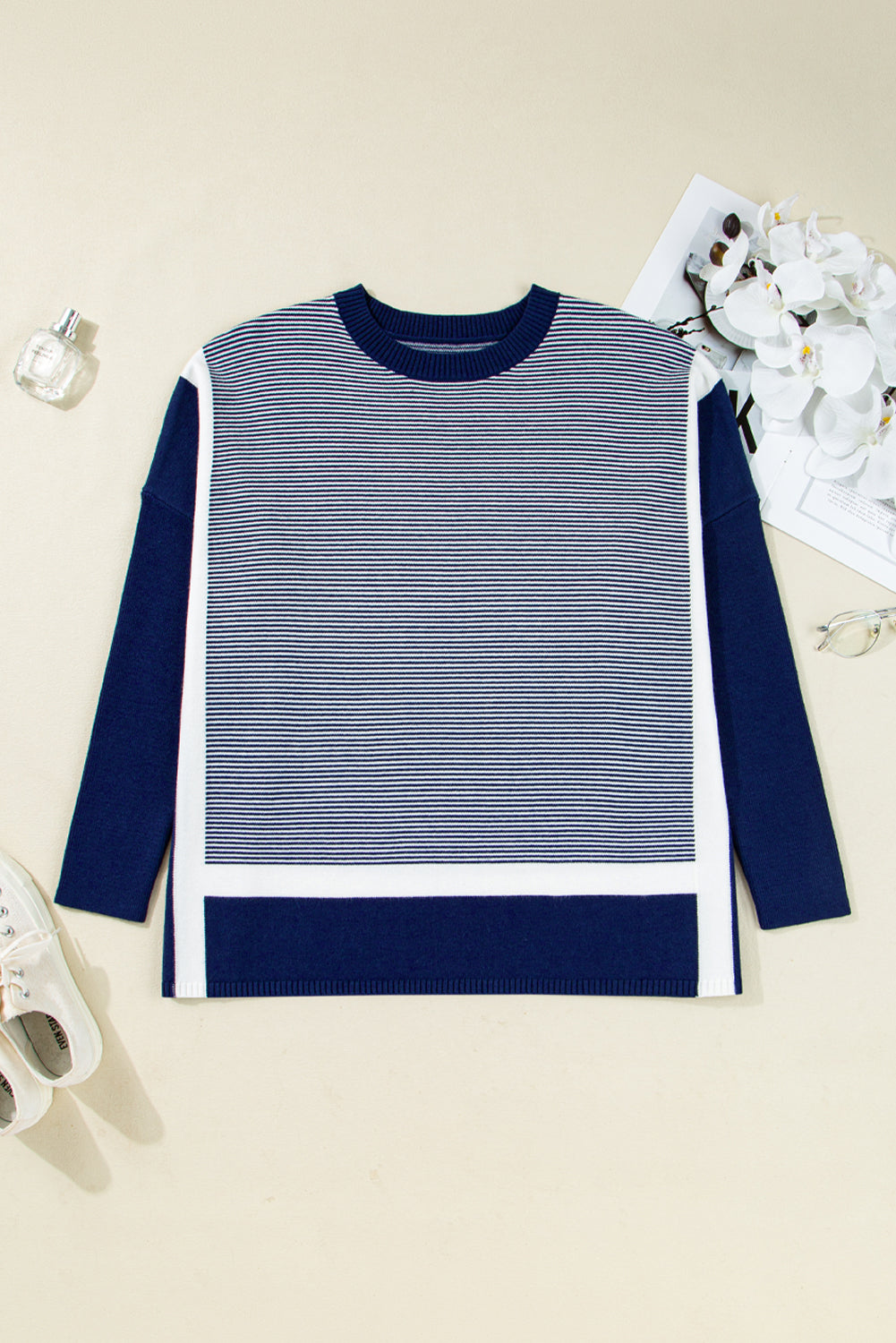 Stripe Dolman Oversized Tunic RTS